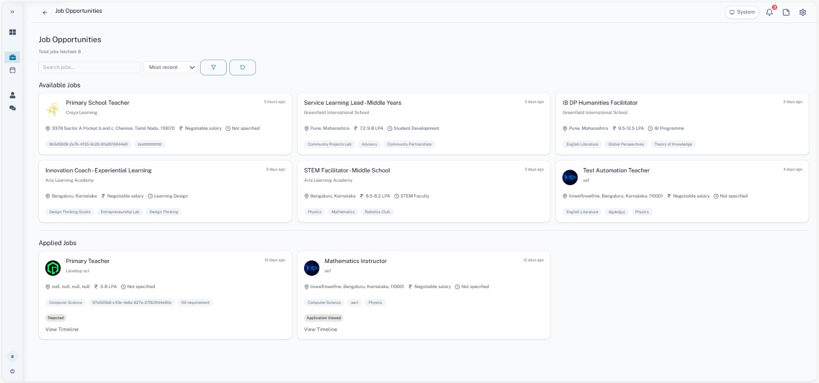 Scorecard review and feedback screen